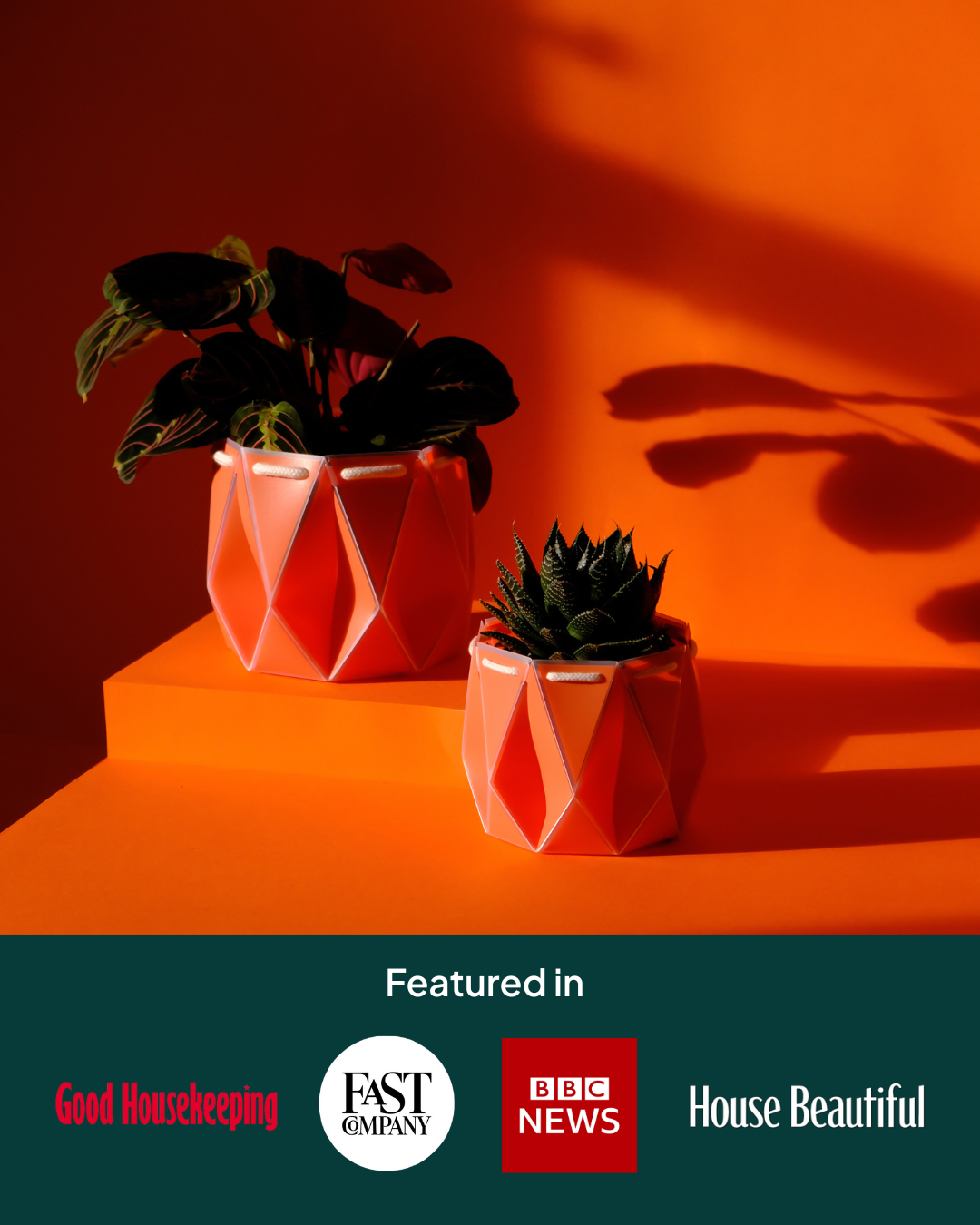 15cm Self-Watering Indoor Plant Pot | Coral | Best Seller