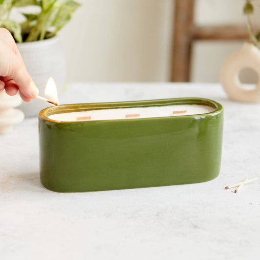 Kiln: Olive Baguette Candle - Cedarwood & Juniper