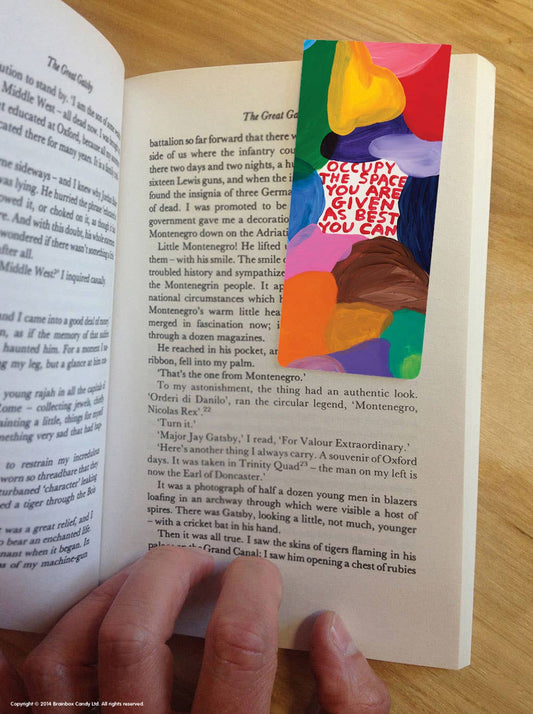 Funny Gift - Occupy The Space Bookmark by David Shrigley