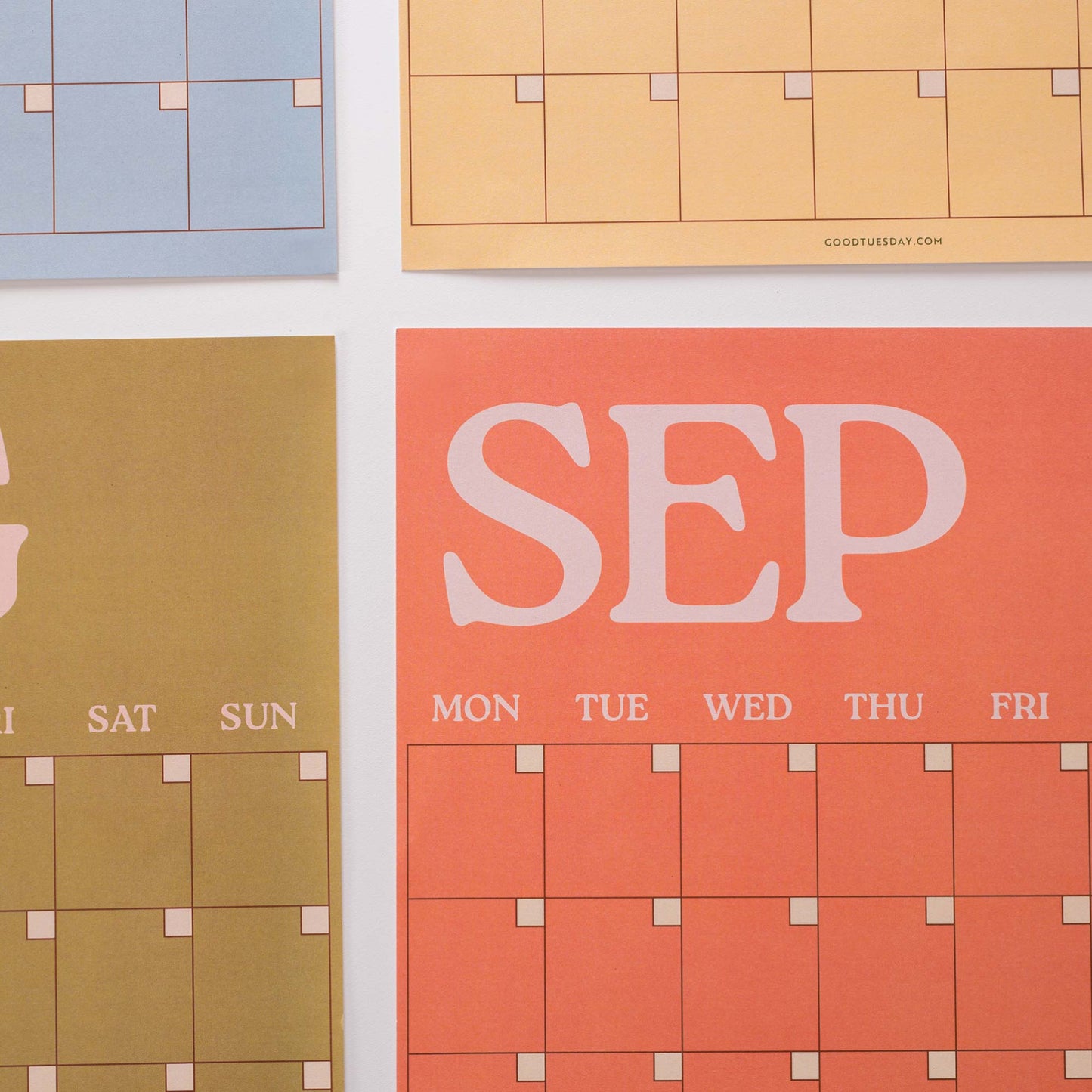 Large Monthly Undated A3 Wall Planner | 12 Pages | Boho Scandi