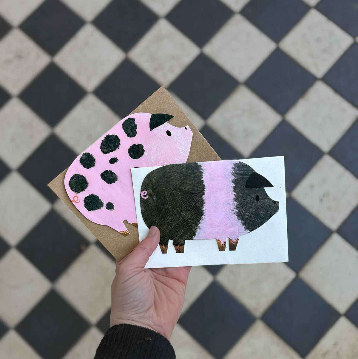 Spotty Pig Birthday Card | Foodie Gift | Farm Animal Card