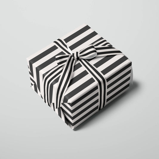 Black Stripe Gift Wrap | Wrapping Paper | Craft Paper
