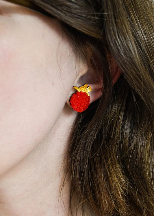 Raspberry Stud Earring