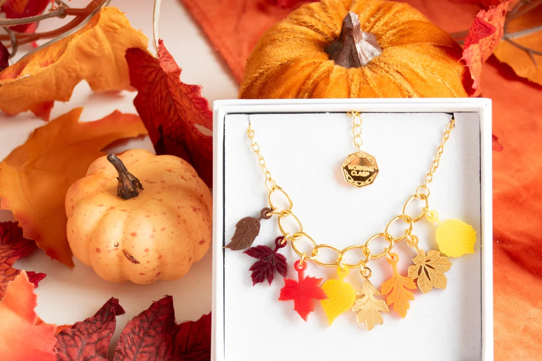 Autumn Leaves Rainbow Necklace