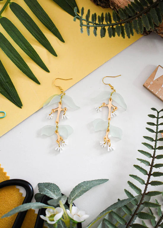 Eucalyptus Drop Earrings