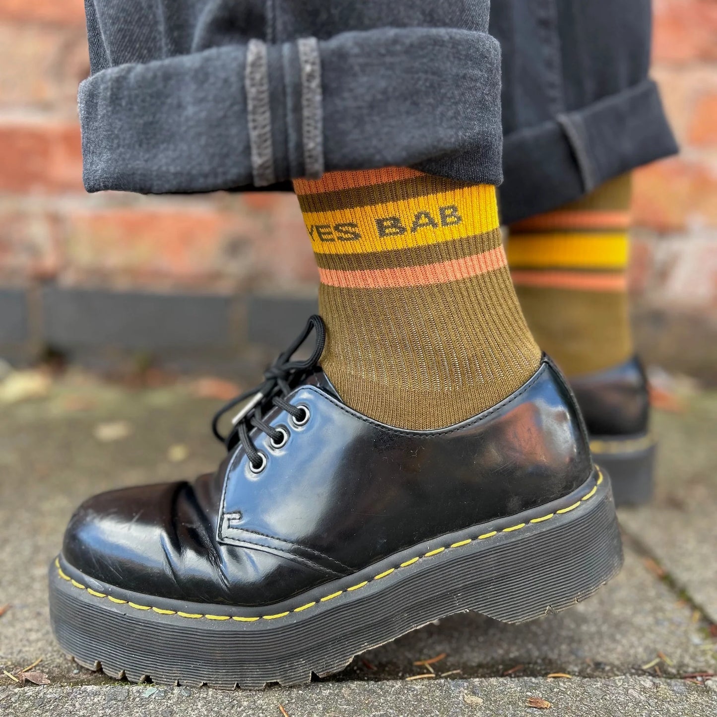 YES BAB Olive Sports Sock