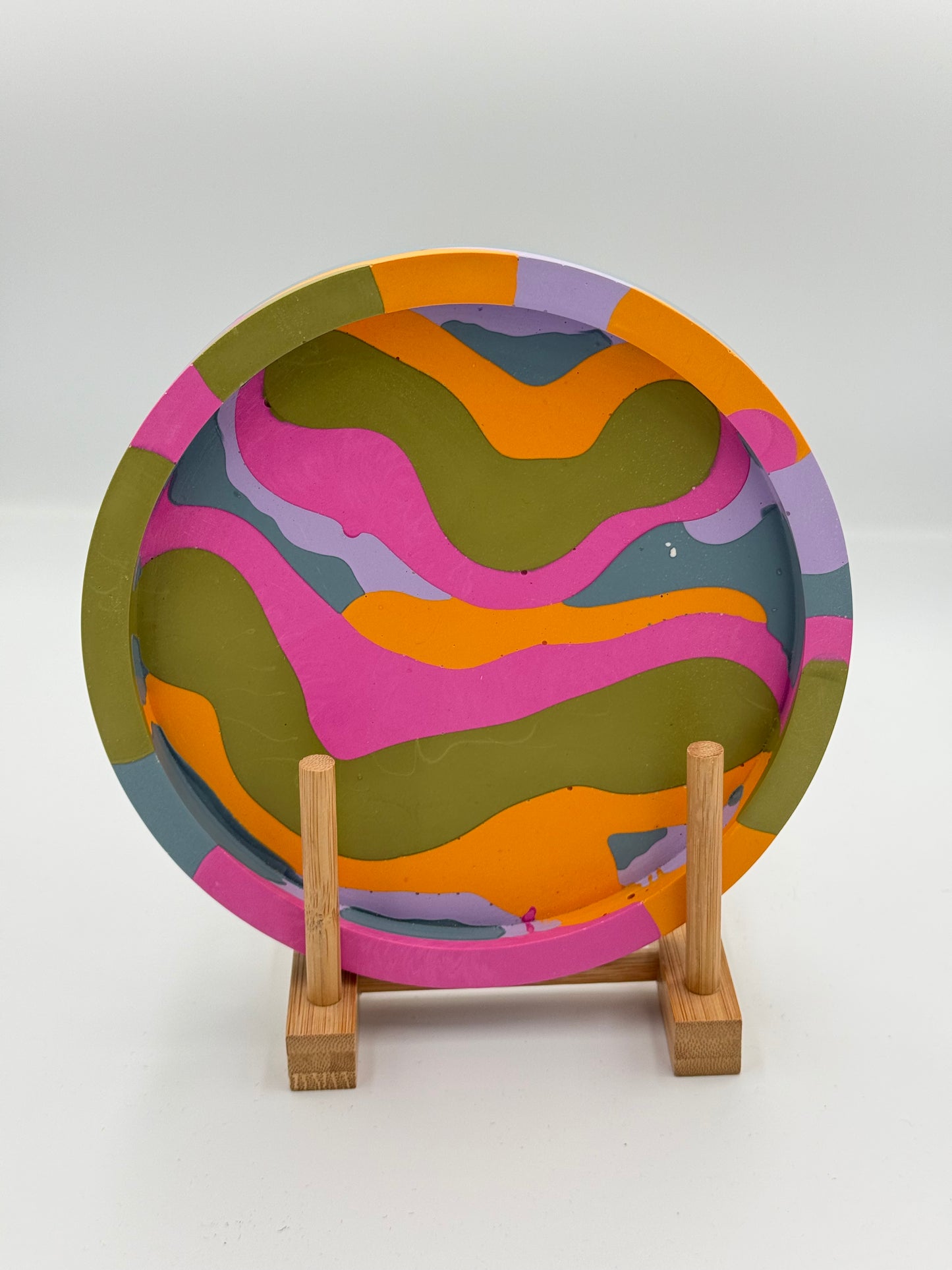 Small Circle Jewellery / Trinket Tray - Zero Waste- Bits of Colour