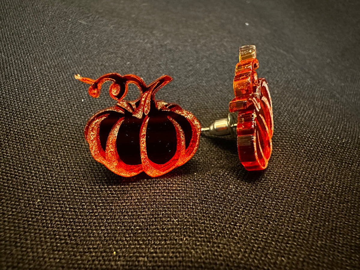 PUMPKIN STUDS- ACRYLIC