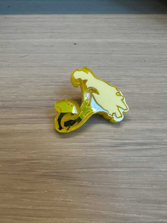Yellow Mushroom Pin