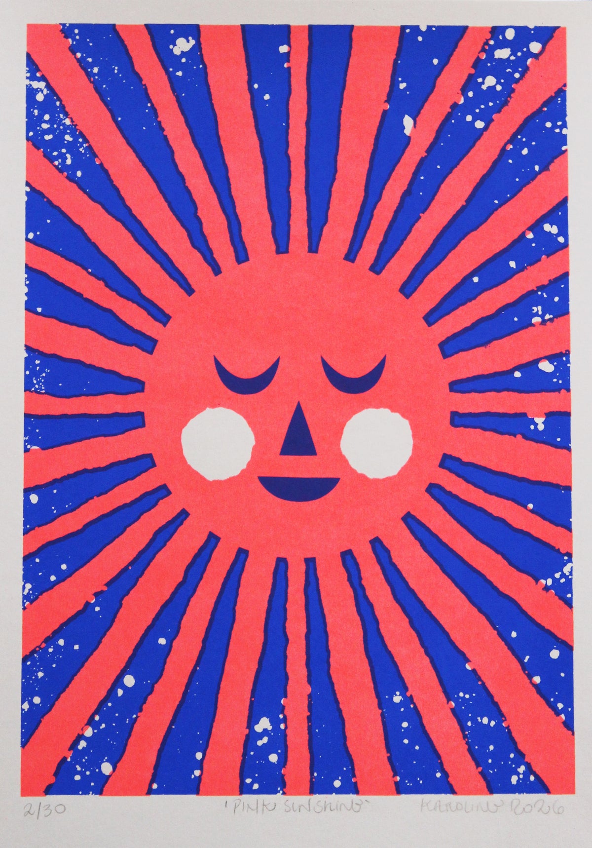 Pink Sunshine Print by Karoline Rerrie