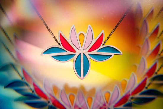 Linda Lotus Lily Statement Necklace