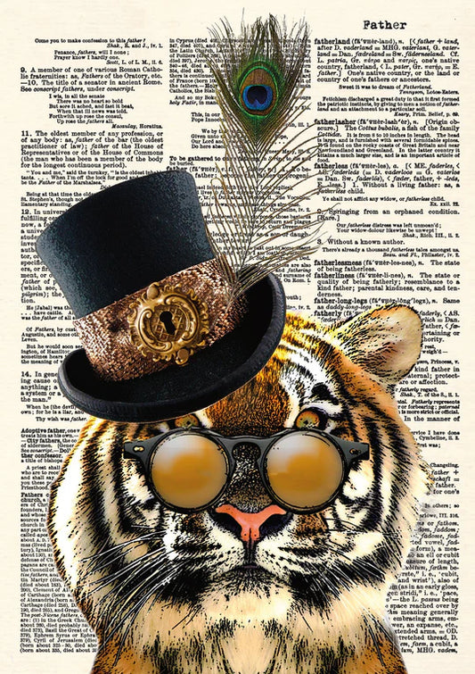 Tiger Steampunk Card