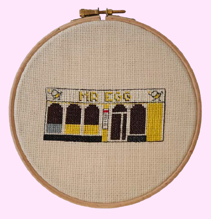 Mr Egg Birmingham cross-stitch kit
