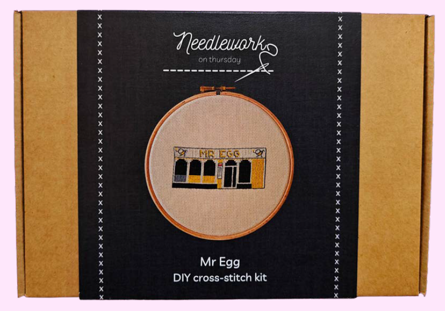 Mr Egg Birmingham cross-stitch kit