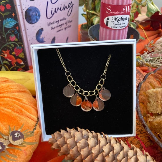 Moon phase necklace