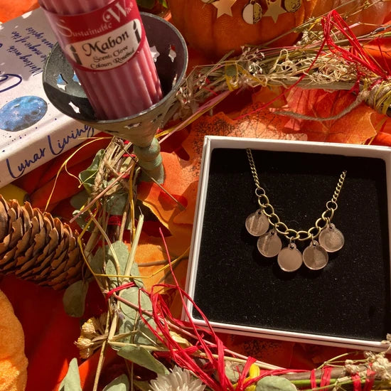 Moon phase necklace