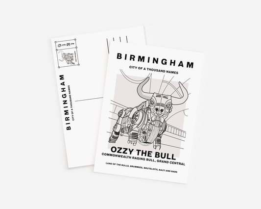 Ozzy The Bull Birmingham Postcard