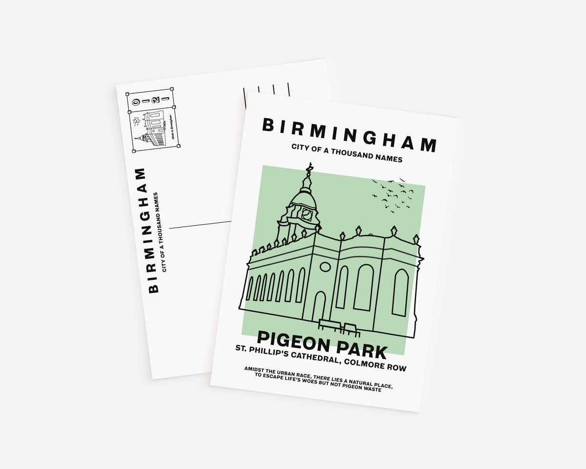 Pigeon Park Birmingham Postcard