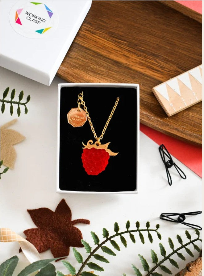 Raspberry Charm Necklace