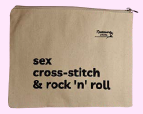 Project bag - Sex, Cross-Stitch & Rock 'n' Roll