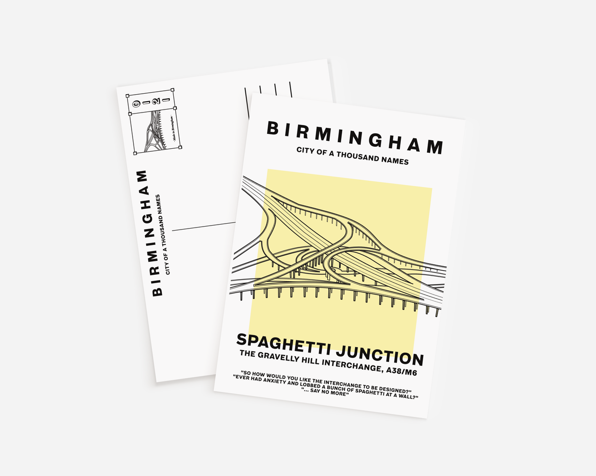 Spaghetti Junction Birmingham Postcard