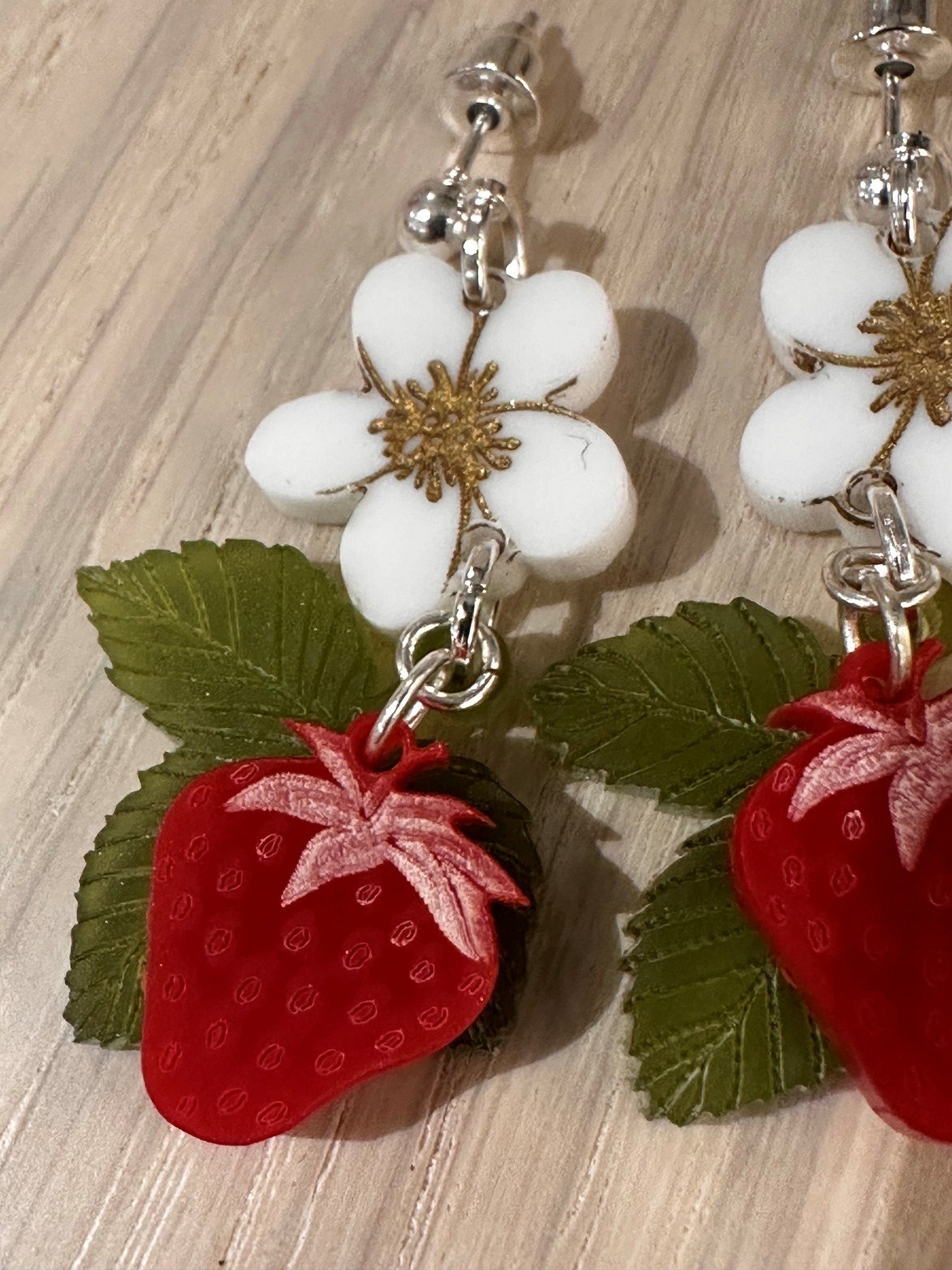 Wild Strawberry Earrings