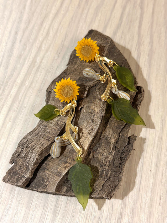 Small Sunflower Earrings