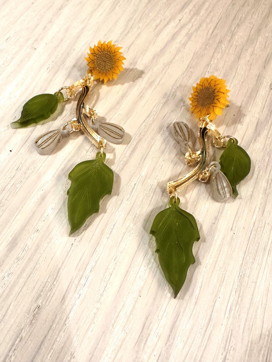 Small Sunflower Earrings