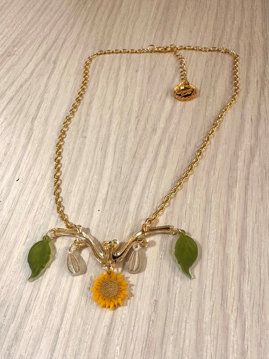Small Sunflower Necklace