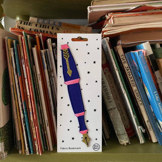 Fountain Pen | Embroidered Fabric Bookmark