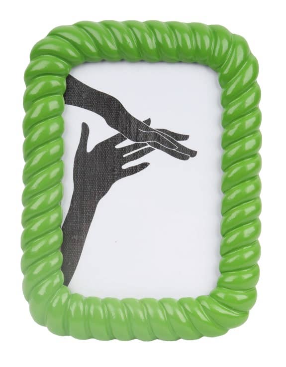 Green Twist-Layered Photo Frame