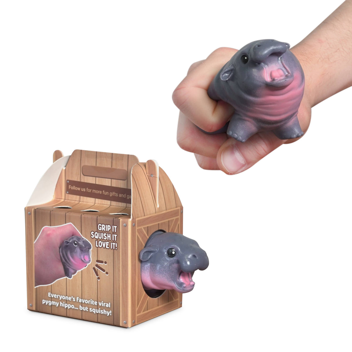 Squishmy Hippo | Cute Stress Relief Toy | Secret Santa Gift