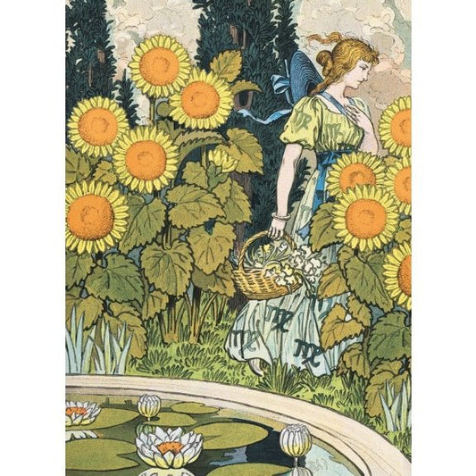 August Lady and Sunflowers