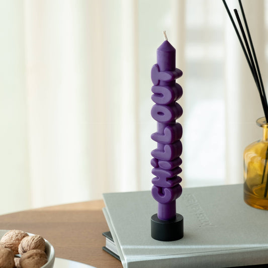 CandleHand Taper candle - CHILL OUT - Indigo