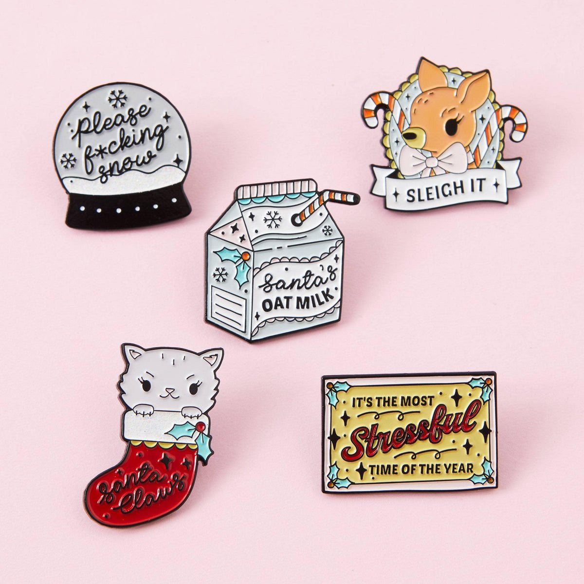 Santa Claws Enamel Pin