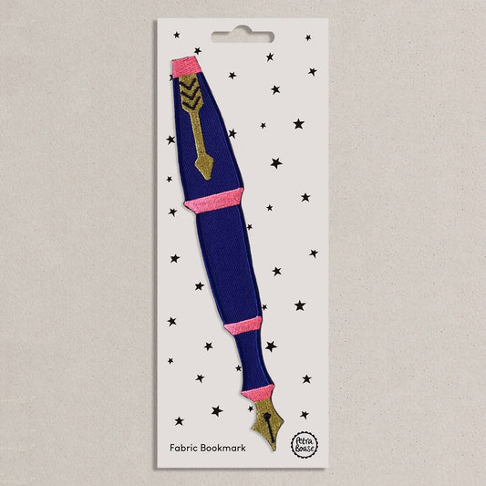 Fountain Pen | Embroidered Fabric Bookmark