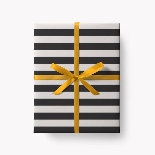 Black Stripe Gift Wrap | Wrapping Paper | Craft Paper