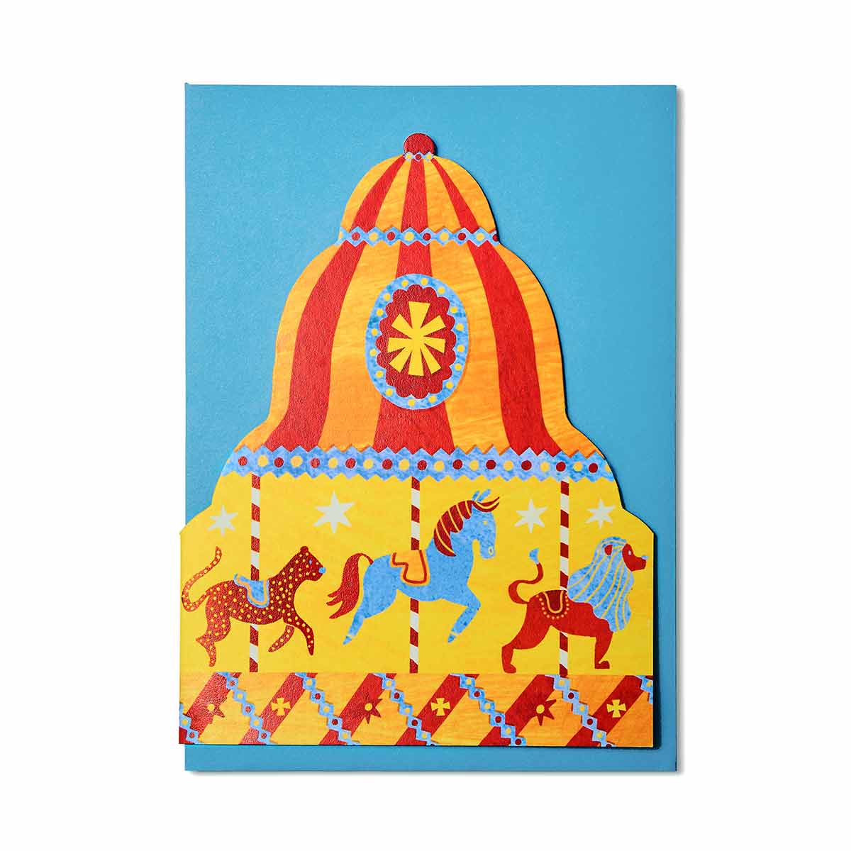 Carousel Shaped Greeting Card