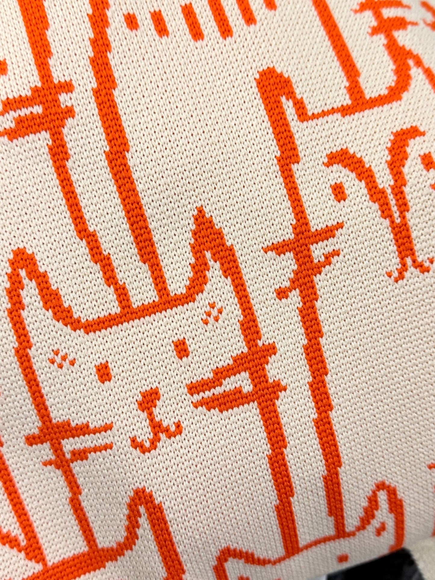 Cats on a Soft Morning - knitted bag