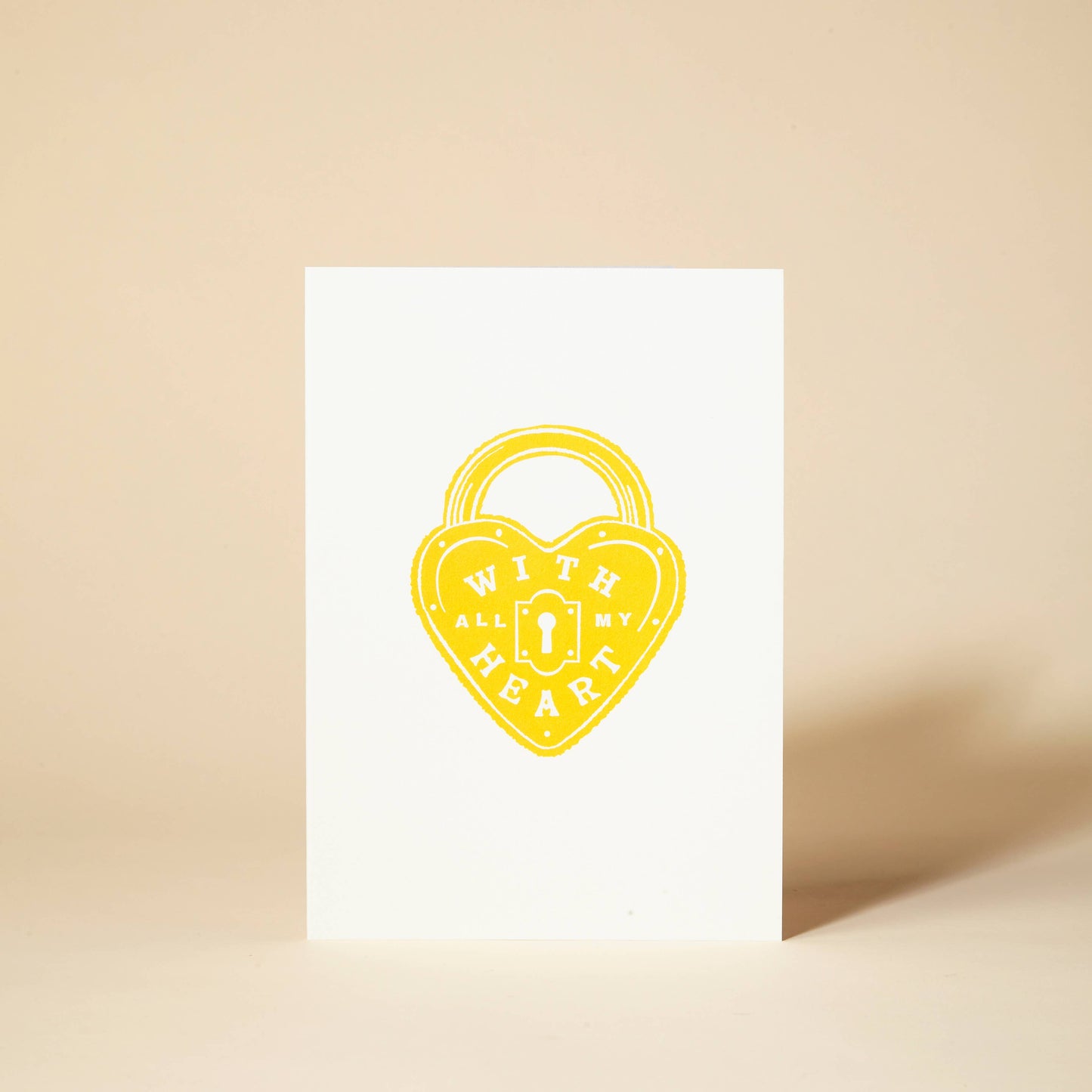 'With All My Heart' Greeting Card
