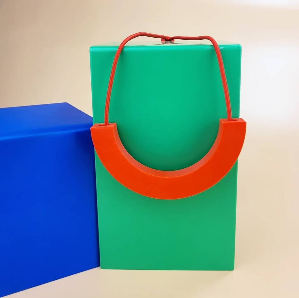Curve Necklace- Red