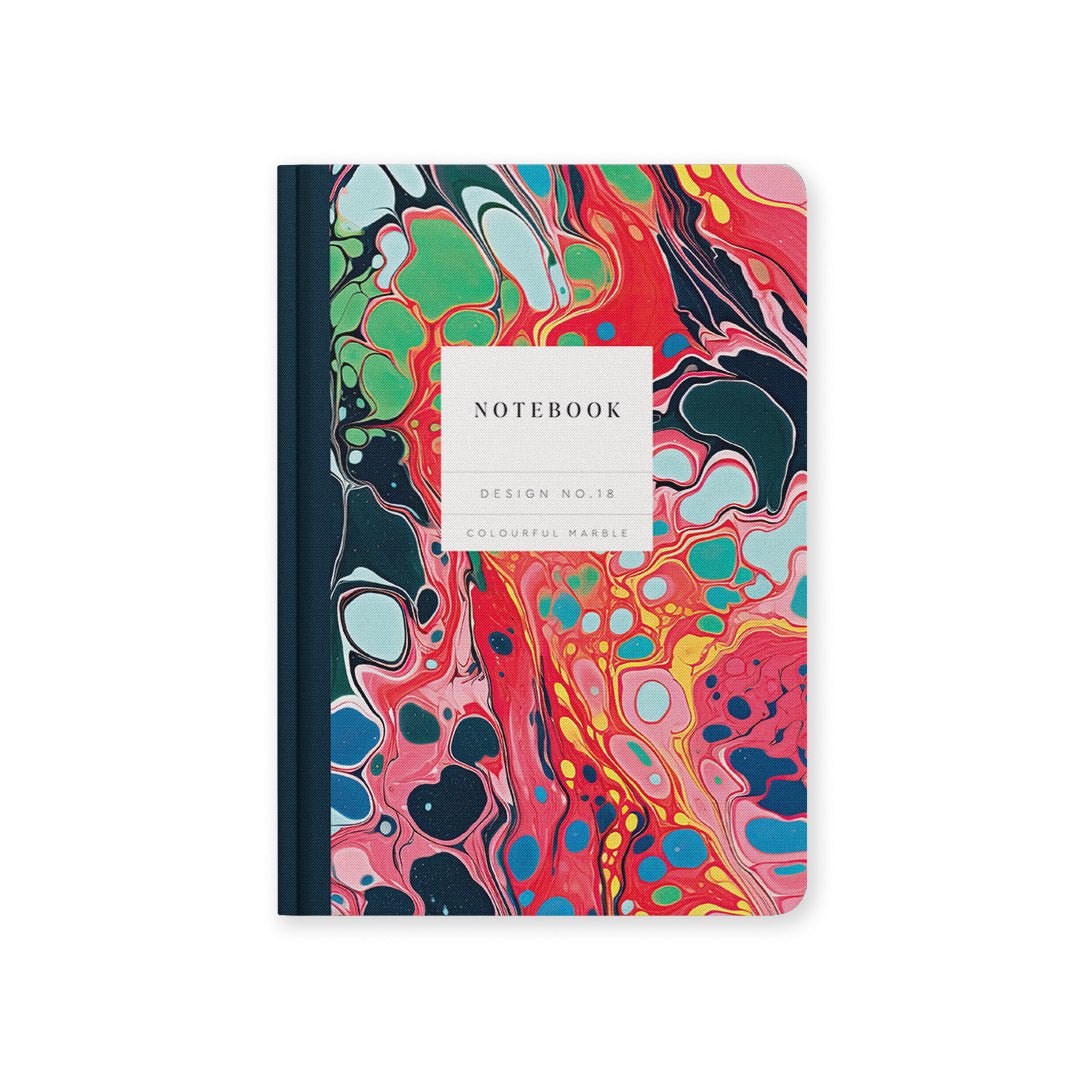 Design No.18 Colourful Marble Kaleido Hardback Notebook (A5)(10590 ...