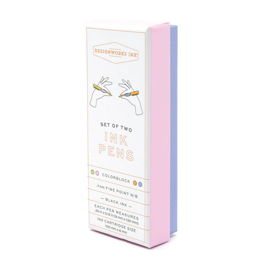 Designworks Ink Colour Block Pens - Lilac&Cornflower (Set 2)