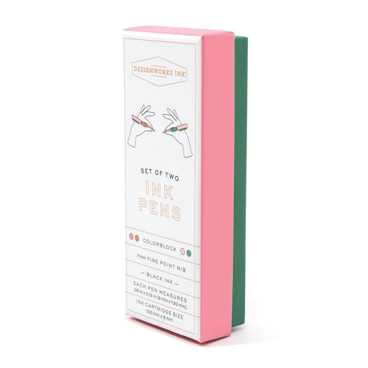 Designworks Ink Colour Block Pens - Red Orange&Green (Set 2)