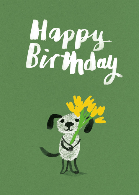 Dog with Flowers - Marion Deuchars