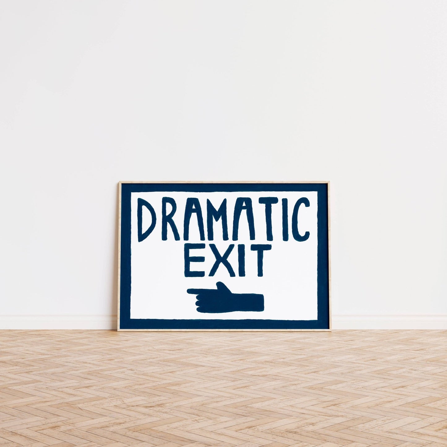 Dramatic Exit Pointing LEFT Poster