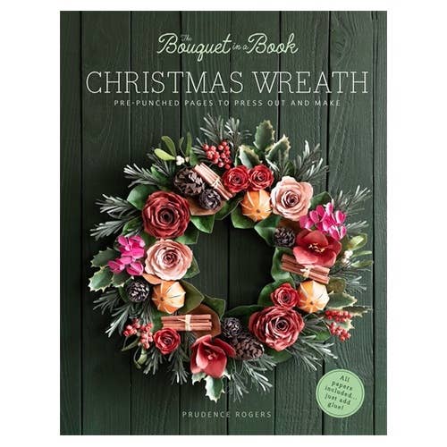 The Bouquet in a Book Christmas Wreath: Pre-punched pages to press out and make