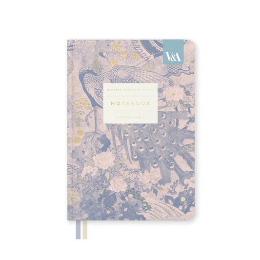 Eastern Elegance Peacock Fabric Hardback Notebook