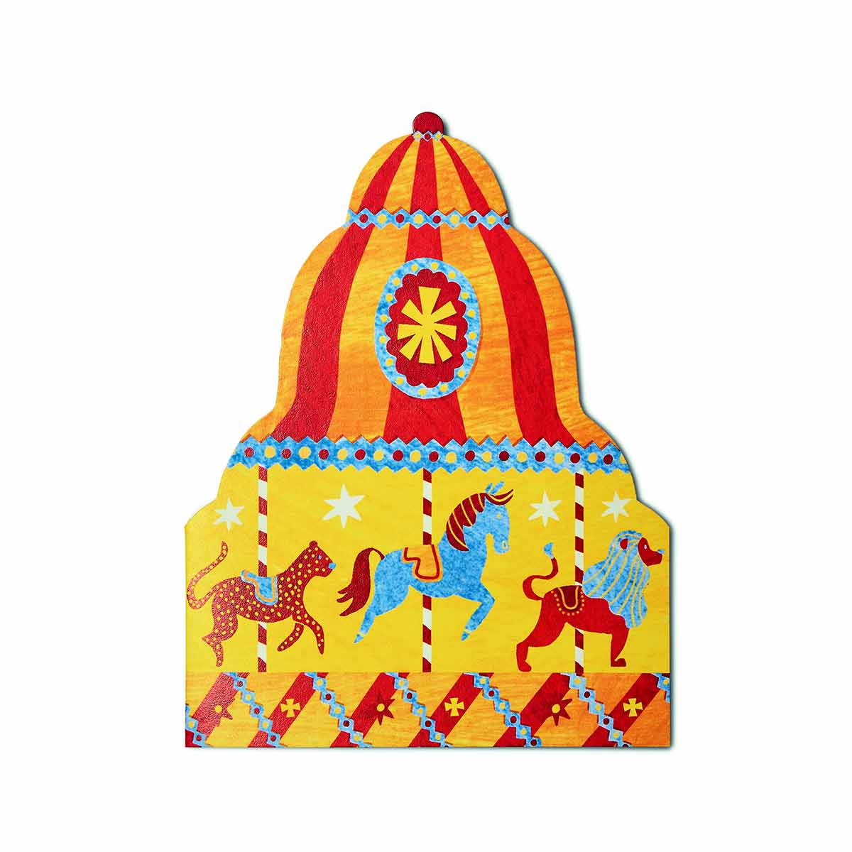Carousel Shaped Greeting Card