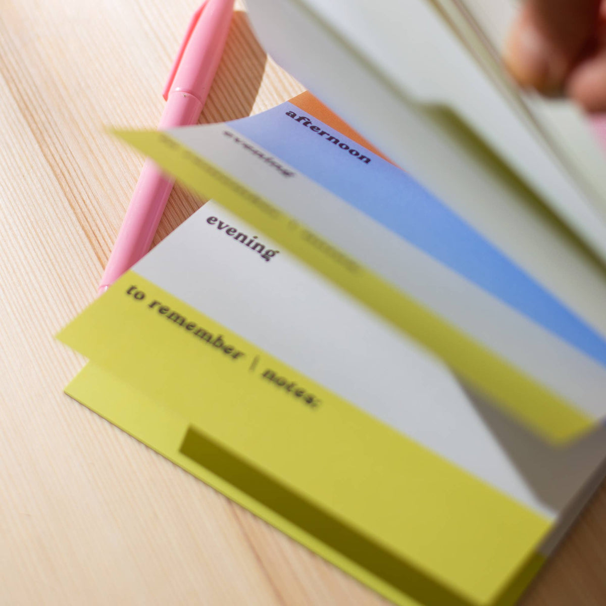 Daily Planner Pad  | Rainbow Colour Block Notepad